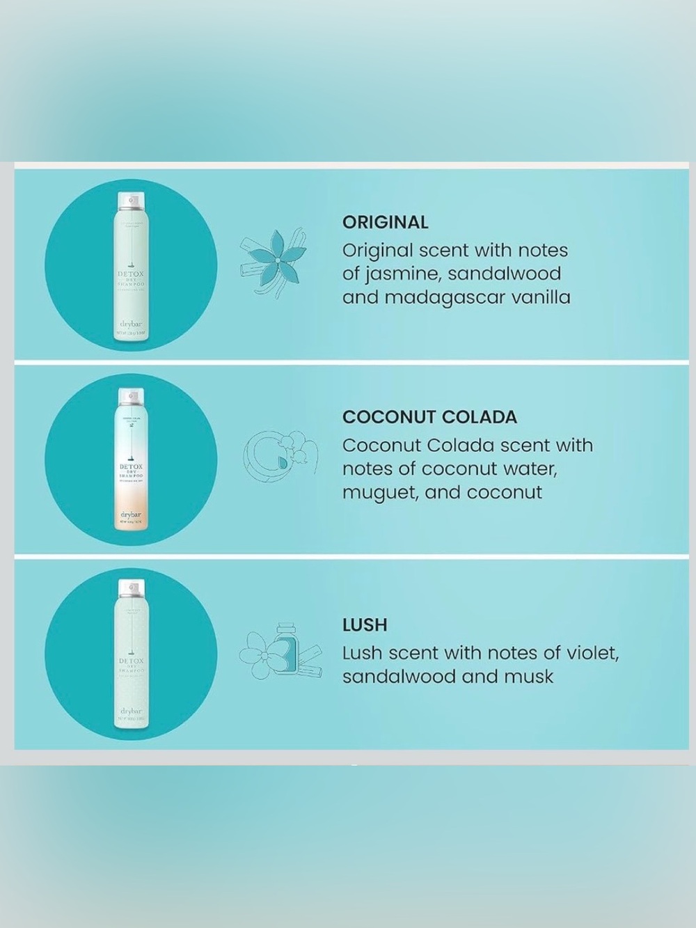 Drybar Detox Dry Shampoo in Aqua-Cream - Coconut Colada - Picture 5 of 5